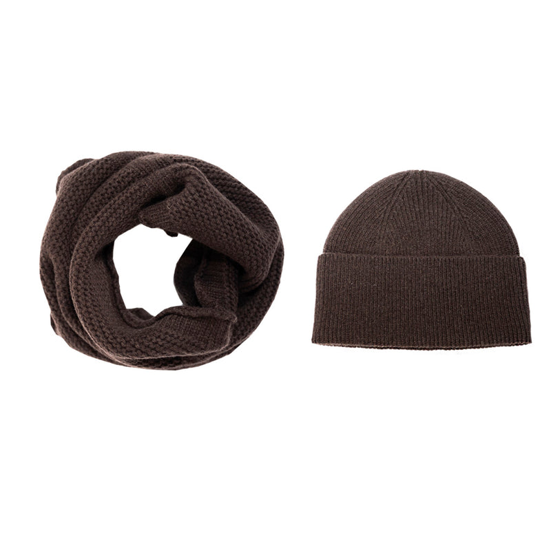 Men's fisherman Hat and Snood Set Dark Gray