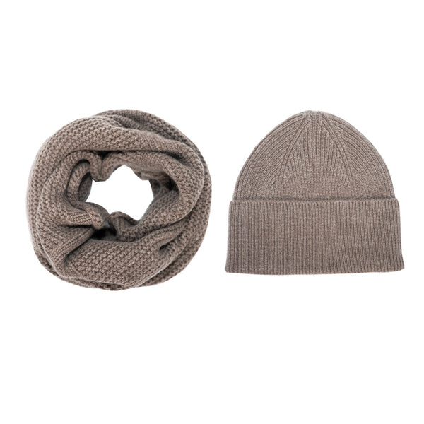 Men's fisherman Hat and Snood Set Dark Gray