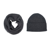 Men's fisherman Hat and Snood Set Dark Gray