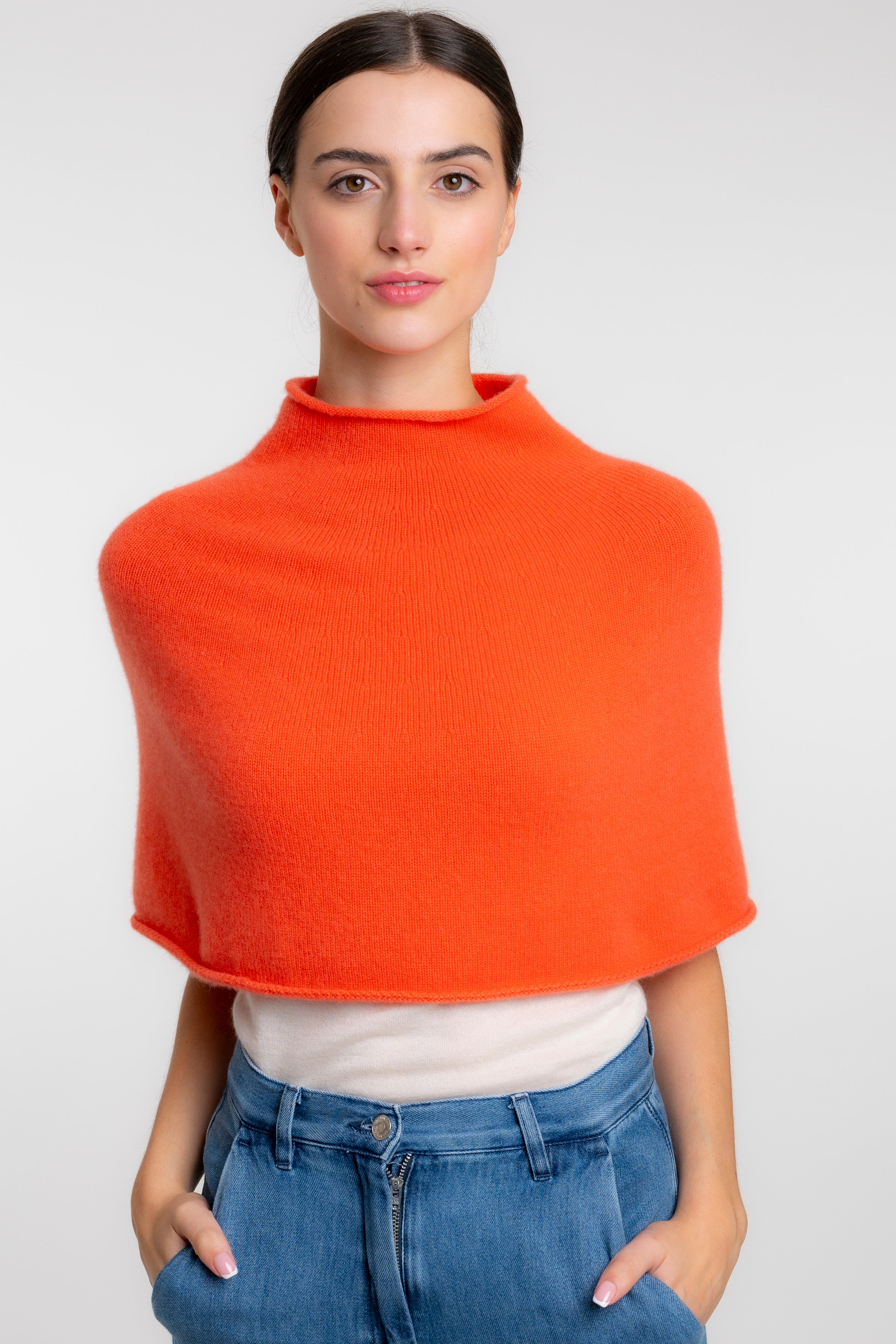 Cropped hotsell poncho sweater